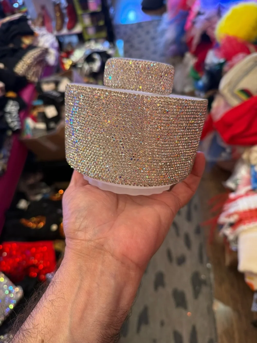 AB SILVER Multicolor Makeup Brush Rhinestone Holder Only
